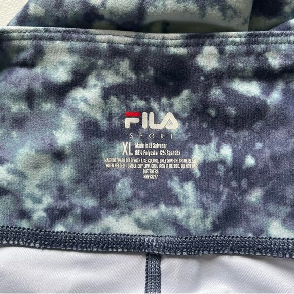 Fila Sport Blue Patterned Leggings Size XL - Picture 3 of 9